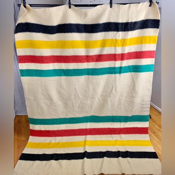 Vintage Wool Hudson Bay Four Points Blanket 88”x68” - Picture 6 of 11